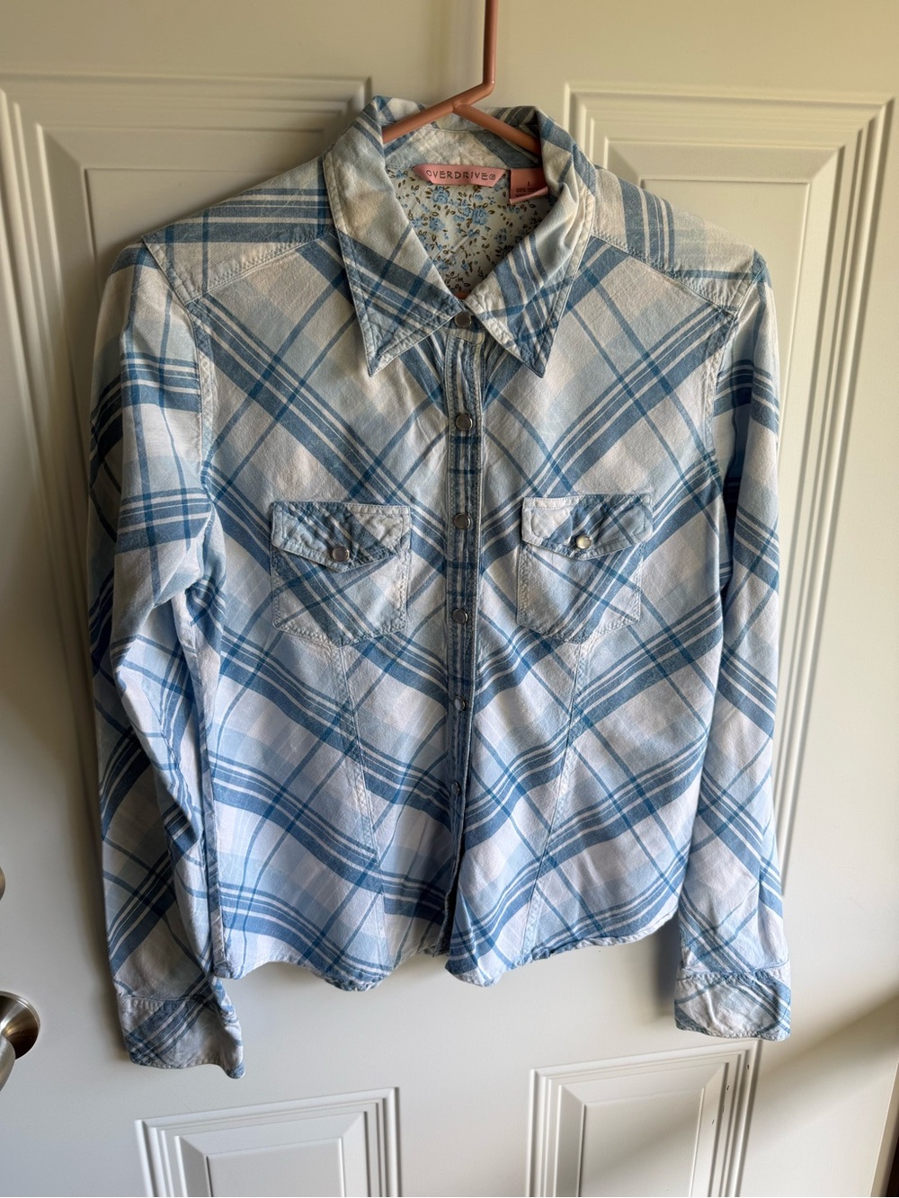 Overdrive Blue Plaid Button-Down Shirt